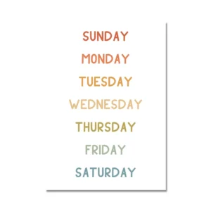 Pôster Educacional Infantil com Alfabeto e Números - Decoração de Quarto