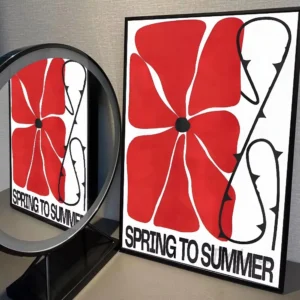 Quadro Abstrato Moderno com Ondas Azuis para Decoração de Ambientes