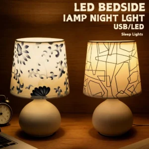 Luminária de Mesa Pequena Floral Vintage - Abajur Decorativo