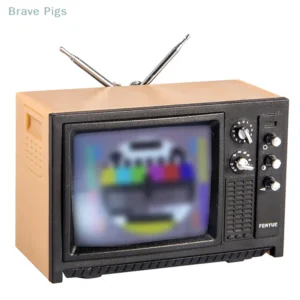 Mini TV Retro em Miniatura para Decoração de Ambientes e Brincadeiras