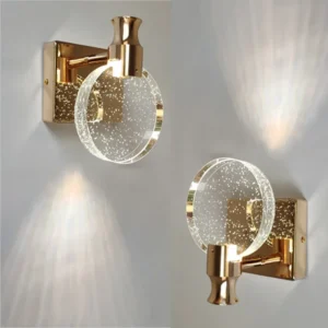 Lâmpada de Parede LED Designer Luxo com Cristal para Decoração