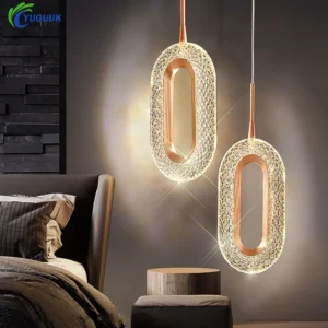 Lustre de Cristal Moderno com LED para Decoração de Interiores