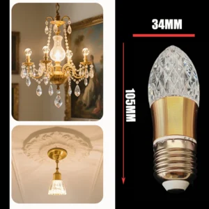 Lustre de Acrílico LED E27 E14 - Luz Quente e Fria para Sala