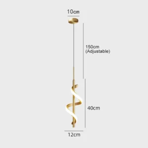 Lâmpada de Parede LED Minimalista para Quarto e Sala - Preto e Ouro