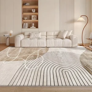 Tapete Moderno Antiderrapante Lavável para Sala e Quarto