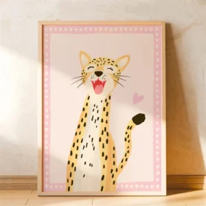 Pôster de Animais Divertidos para Quarto Infantil - Decoração Moderna