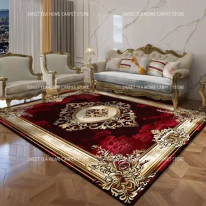 Tapete Vermelho Luxuoso Antiderrapante para Sala e Quarto - Vermelho Neon, personalizado entre em contato