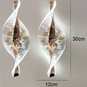 Arandela de Parede LED Moderna em Ouro e Preto para Iluminação Interna - 2PC-dourado-nuvem