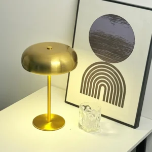 Candeeiro de Mesa Cogumelo LED Recarregável com Controle de Toque