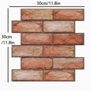 Painéis Decorativos de Parede 3D Autoadesivos - Estilo Clássico - Borgonha, Outros