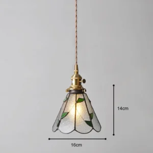 Lustre Retro Mediterrâneo de Vidro para Sala e Quarto - Estilo Industrial - Preto