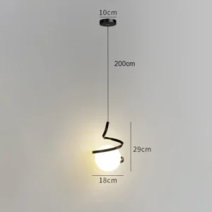 Luminária Pendente LED Nórdica para Sala de Estar e Quarto