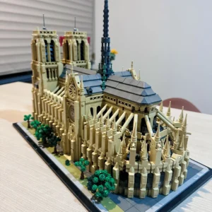 Cenário de Rua MOC Notre-Dame para Decoração de Casa