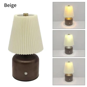 Candeeiro de Mesa LED Recarregável com Toque - Abajur Moderno para Quarto