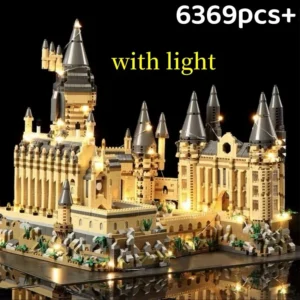 Castelo Mágico de Blocos de Construção - Hogwarts para Crianças e Adultos - 6369 peças com luz