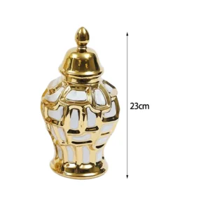 Frasco de Cerâmica com Tampa para Decoração Elegante de Casa e Escritório