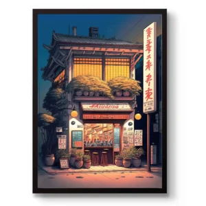 Quadro de Arte Abstrata de Rua em Tóquio para Decoração Moderna