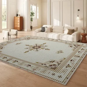 Tapete Grande Preto e Dourado para Sala de Estar e Quarto - Fácil Limpeza - DL 0819-993, 500 mm x 800 mm