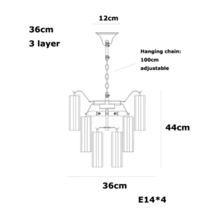 Lustre de Vidro Rosa E14 para Sala e Jantar - Design Moderno