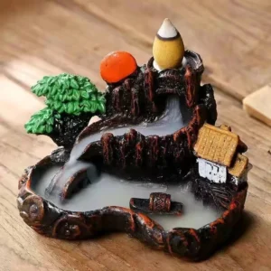 Queimador de Incenso em Resina com Efeito Cascata - Aromaterapia Zen