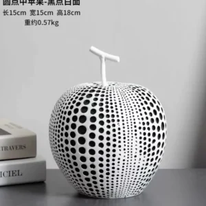Estátua Abstrata de Frutas em Resina para Decoração de Interiores - G.Maçã Branca