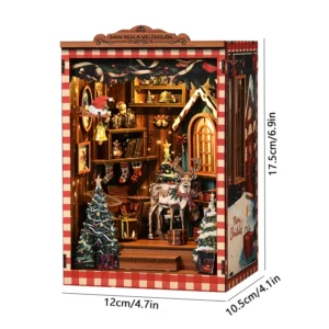 Kit de Montagem de Estante de Madeira para Casa de Bonecas - Brinquedo Educativo - AM01-001-A Sem Capa