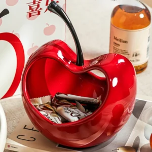 Bandeja de Cerâmica em Formato de Maçã - Decoração Moderna e Criativa