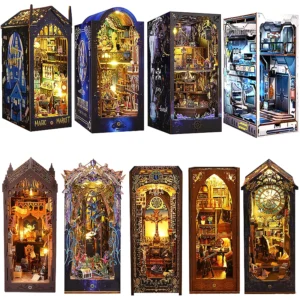 Kit de Montagem de Miniatura de Casa de Bonecas com Luz LED