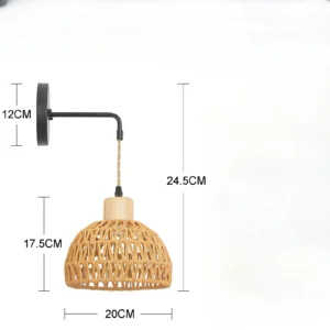 Lâmpada de Parede Rústica em Metal para Decoração de Ambientes - Sem Lâmpada