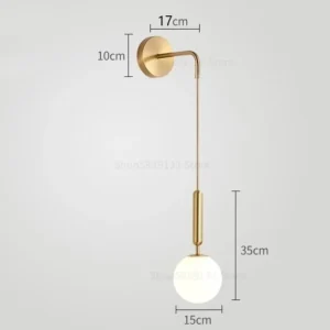 Lâmpada de Parede Moderna para Quarto e Sala - Iluminação Elegante - Dourado-B
