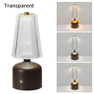 Candeeiro de Mesa LED Recarregável com Toque - Abajur Moderno para Quarto