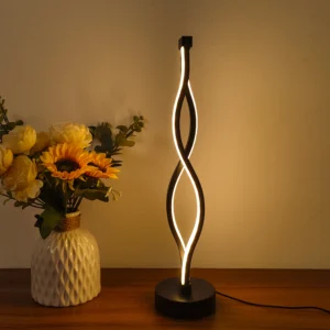 Abajur de Mesa Minimalista Preto para Quarto - Estilo Nórdico