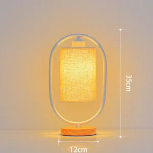 Lâmpada de Mesa Nórdica Retro em Bambu - Abajur Decorativo - Interruptor de Primeira Marcha