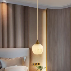 Luminária Pendente Minimalista em Cobre para Decoração Moderna