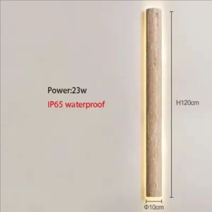 Lâmpada de Parede Minimalista em Pedra Natural - Estilo Wabi Sabi - Branco Frio, Decoração Interna