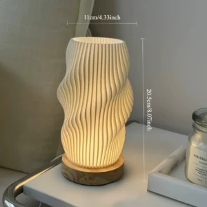 Abajur Decorativo Moderno com Luz LED Três Cores para Quarto