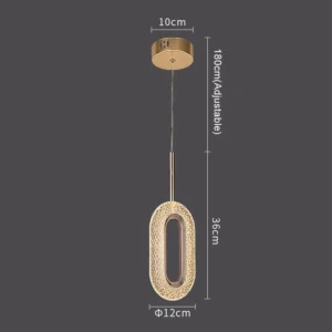 Lustre de Cristal Moderno com LED para Decoração de Interiores