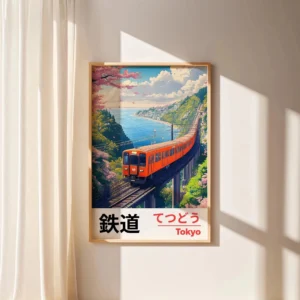 Impressão em Tela de Paisagem Japonesa para Decoração de Ambientes