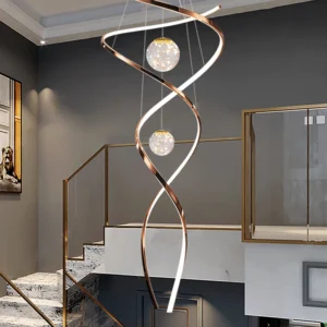 Lustre Moderno para Escada - Luminária Pendente LED para Sala de Estar