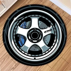 Tapete Redondo Antiderrapante para Sala e Quarto - Estilo Moderno - Cor 7, 40x40cm