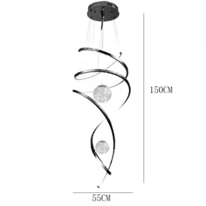 Lustre Moderno para Escada - Luminária Pendente LED para Sala de Estar