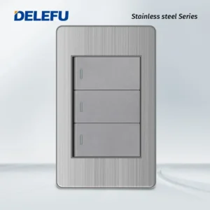 Tomada de Parede Dupla USB Tipo C 10A 20A - Aço Inoxidável - 16A 3gang 2vias, 10A