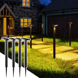 Luz Solar para Jardim e Gramado - Lâmpada LED à Prova d'Água - 4Pcs Branco Quente