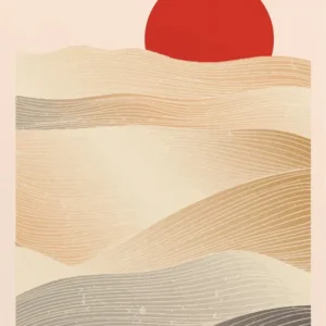 Impressão em Tela do Monte Fuji com Flores de Cerejeira - Decoração Moderna