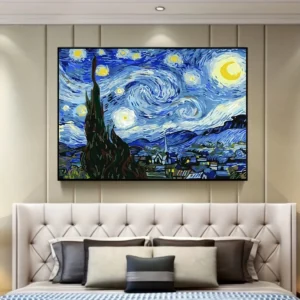 Pintura em Diamante Van Gogh Céu Estrelado - DIY Mosaico Completo - jxy036o, 30x40cm