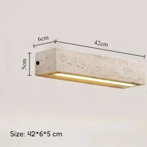 Lâmpada de Parede Amarela em Pedra Natural IP65 para Varanda