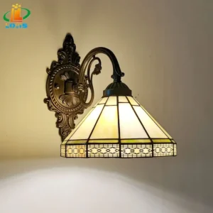 Lâmpada de Parede Minimalista em Vidro Estilo Tiffany para Iluminação Interna