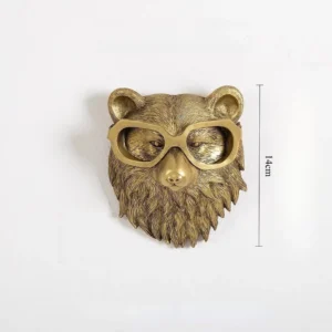 Pingente Decorativo de Cervo Dourado em Resina para Parede - Modelo C