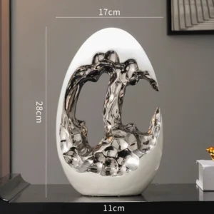 Estátua Decorativa em Cerâmica de Peixe para Escritório e Casa - Modelo 2 - G