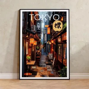 Impressão em Tela de Paisagem Japonesa para Decoração de Ambientes